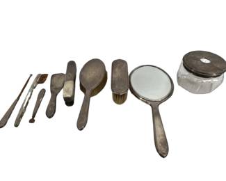 9pc Sterling William B Kerr & Co Vanity Set
