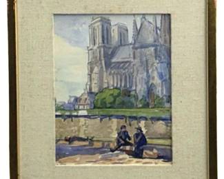 Signed Eliot O’Hara Watercolor Landscape
