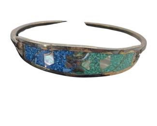 Vintage Inlaid Stone Bracelet
