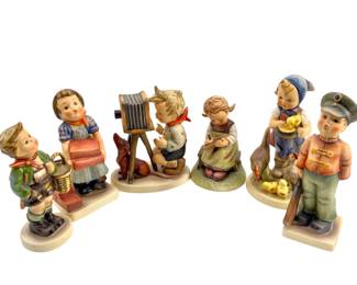 6pc TMK 4 Porcelain Hummel Figures
