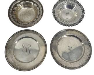 4pc Sterling Silver Bowls and Trays
