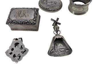 5 Piece Assorted Silver Articles
