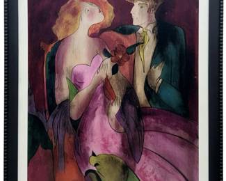 Signed Linda Le Kinff “Robe Du Soir" Serigraph
