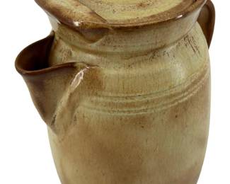 Signed M.L. Owens Studio Pottery Pitcher
