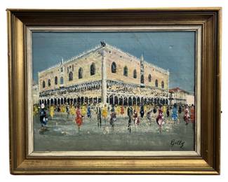 Signed Gelly Impressionist Oil on Canvas
