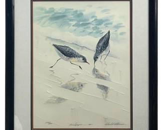 Signed Richard B. Williams “Sandpiper IV" Litho
