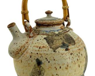 Signed Batz Stoneware Studio Pottery Teapot
