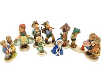 9pc TMK 5 Porcelain Hummel Figures
