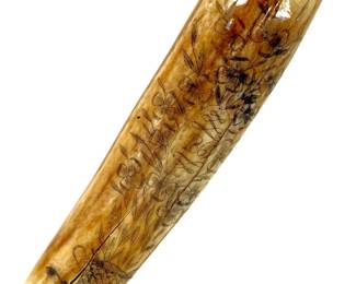 1869 Scrimshaw Whale Bone
