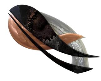 Signed Metal Abstract Modern Art
