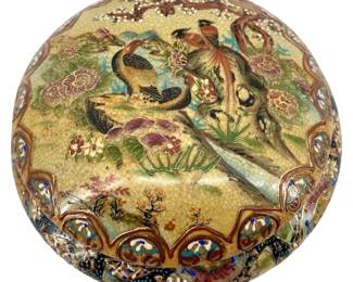Hand Painted Royal Satsuma Lidded Bowl
