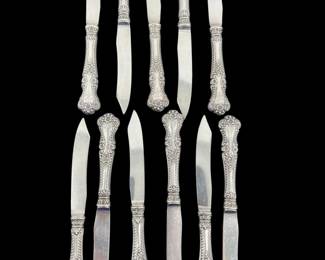 11pc Sterling Handle Gorham Fruit Knives
