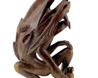 Signed M. Hudang Ligam Wooden Sculpture
