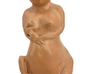 Signed Crystal Hannah “Runfree" Clay Pottery
