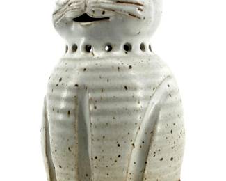 Stoneware Ceramic Cat Lantern Pottery
