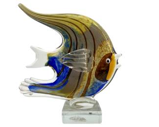 Vintage Art Glass Fish Sculpture
