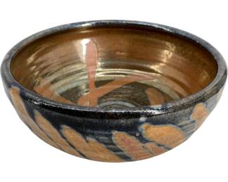 Signed Jean Peterson Stoneware Art Bowl
