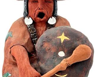 Signed Glen LaFontaine Native American Sculpture
