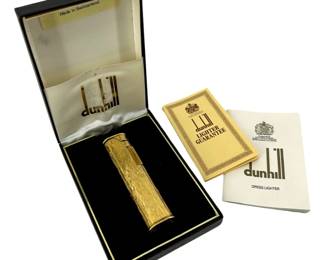 Swiss Dunhill Gold Toned Lighter in Case
