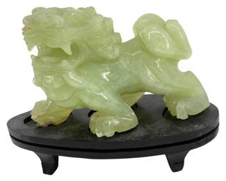 Chinese Carved Jade Imperial Guardian Lion
