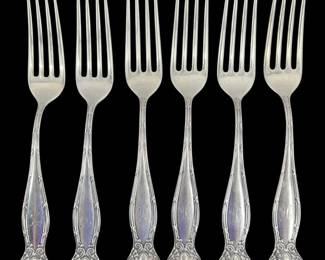 6pc Sterling Towel Empire Forks
