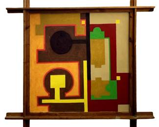 Vintage Modern Abstract Acrylic on Canvas
