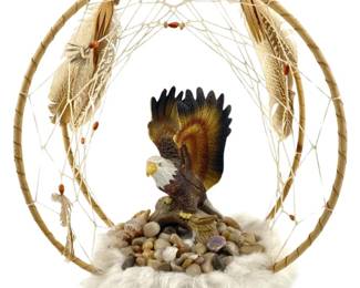 Native American Bald Eagle Dream Catcher Art
