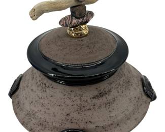 Signed Hage Artistic Ceramic Jar
