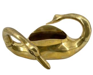 Brass Double Headed Swan Dish

