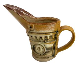 Signed Sandra Blain Ceramic Cream Pitcher
