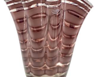 Royal Gallery Polish Purple Art Glass Vase
