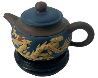 Stamped Chinese Yixing Zisha Clay Teapot
