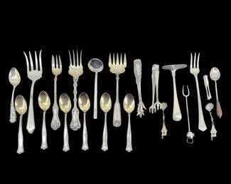 21pc Various Sterling Utensils
