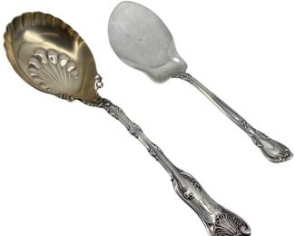 2 Piece Sterling Silver Whiting Spoons
