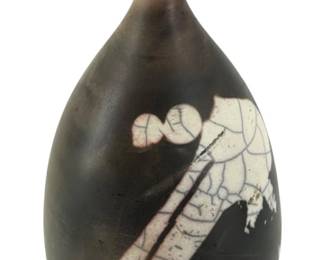 Signed D. Mid-Century Style Studio Bud Vase
