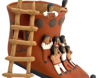 Signed Edwina Tosa Tortalita Native Sculpture
