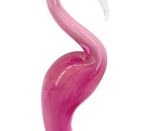 Art Glass Flamingo Sculpture
