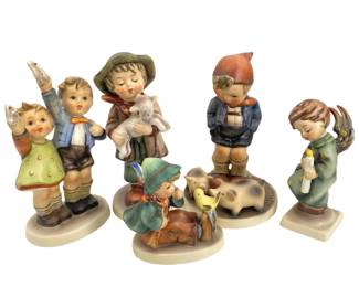 5pc TMK 3 Porcelain Hummel Figures

