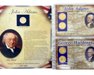 5pc Washington and Adams Presidential Dollars
