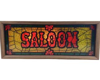 Light Up Mosaic Design Saloon Sign
