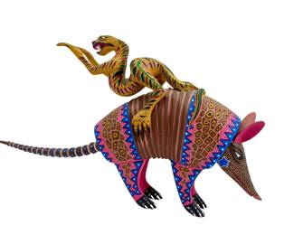 Gerardo Ramirez Armadillo/ Lizard Oaxacan Folk Art
