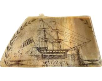 Petra 1872 Scrimshaw Whale Bone
