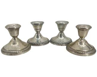 4 Sterling Weighted Candle Sticks
