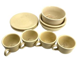 10pc Fiesta Ceramic Yellow Dish Set
