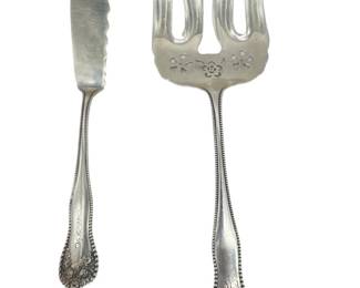 2pc Sterling Gorham Lancaster Serving Fork/Knife
