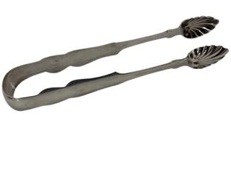 Circa 1810-1830 Old Coin Silver Tongs
