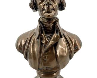 Bronze Toned Metal Thomas Jefferson Bust
