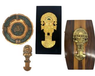 Pre-Columbian Style Handcrafted Clay Art Figure
