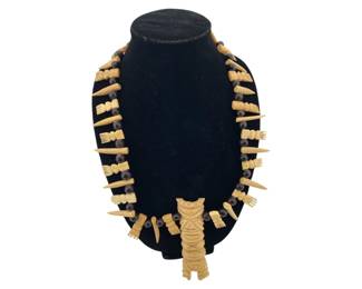 Unique Tribal Bone Necklace
