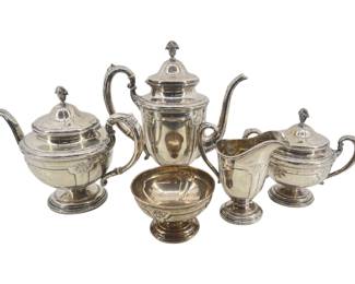 5pc Sterling Towel Louis XIV Tea/ Coffee Set
